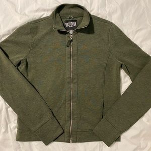 Women’s Victoria Secret Sport zip up jacket size large dark green